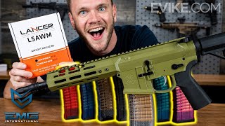 EMG Lancer Systems L5AWM 190rd MidCap AEG Magazines [upl. by Lavoie]