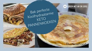 Perfecte koolhydraatarmeketo pannenkoeken bakken [upl. by Ellennej]