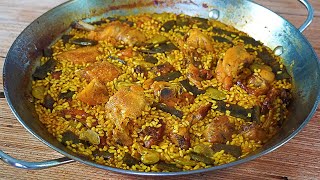 PAELLA VALENCIANA TRADICIONAL PASO A PASO TRUCOS PARA QUE SALGA PERFECTA [upl. by Nosittam]