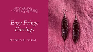 EASY Fringe Earrings  Beginnerfriendly Beading Tutorial [upl. by Uriel120]