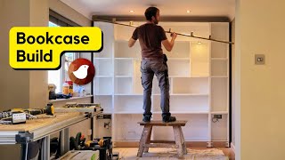 Building a Spray Painted Bookcase with Lighting [upl. by Sashenka]