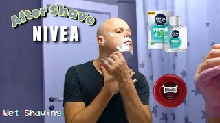 Muhle R41 Wet Shaving PRORASO Red Soap NIVEA Fresh Kick After Shave [upl. by Morgenthaler]