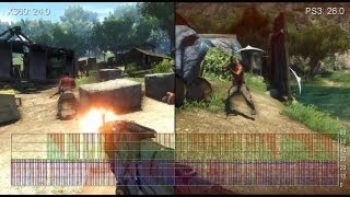 Far Cry 3 Xbox 360 vs PS3 Gameplay FrameRate Analysis [upl. by Neilla]