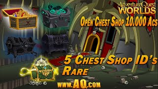 Aqw 5 Rare Chest Shop IDs 10000 Acs AQWorlds 2021 [upl. by Hcire]