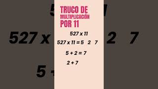 Multiplica Fácilmente Números de Tres Dígitos por Once TrucosMatemáticos [upl. by Caldeira92]