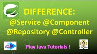 Difference between Service vs Repository vs Component vs Controller in Spring [upl. by Lamphere]