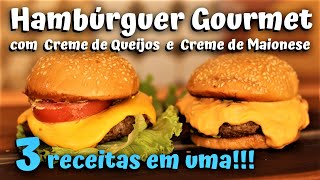 HAMBURGUER DE COSTELA E PEITO  COM CREME DE QUEIJOS [upl. by Ellison]