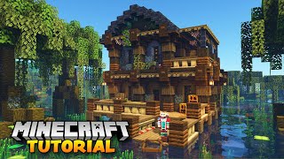 Minecraft 1 18 Swamp House Tutorial How to Build [upl. by Ellehctim820]