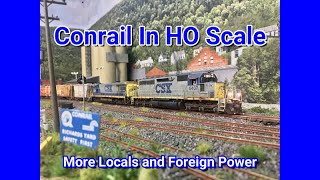 Conrail in HO Scale More Locals and Foreign Power [upl. by Anoiek]