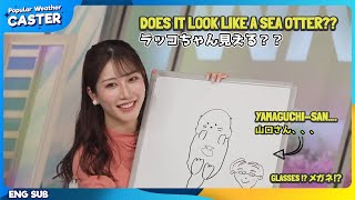 Mayuchan draws the picture of Yamaguchisan in a unique way【Mayu Uozumi】【Weather News】 [upl. by Ailehpo]