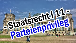 Staatsrecht I 11  Parteienprivileg und Parteienfinanzierung [upl. by Rochette316]