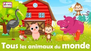 Tous les animaux du monde Chanson avec paroles ⒹⒺⓋⒶ Enfants maternelle [upl. by Reiko]