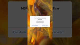 MBA 2025 Fall Intake Important Deadline Alerts by GOALisB [upl. by Ohara]