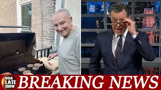 Colbert skewers Schumer Fathers Day grilling gaffe Could die if you eat one of his burgers [upl. by Kopaz987]