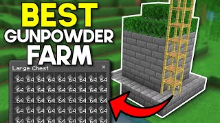 BEST Gunpowder Farm Minecraft Bedrock 121 No Creepers MCPEXboxPS4Nintendo SwitchWindows10 [upl. by Trilly]