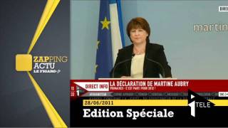 Martine Aubry se déclare candidate pour 2012  Le Figaro [upl. by Kesley]