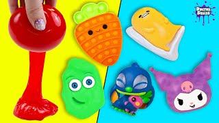 Whats Inside RAINBOW Squishies and Stress Balls Surprise Toys Inside [upl. by Barren]