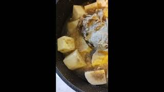 How I Cook my Porridge Yam and DryfishChiicken [upl. by Sone112]