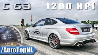 1200HP C63 AMG by GAD Motors  0309kmh ONBOARD amp 12 MILE by AutoTopNL [upl. by Willet]