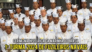 Cerimônia histórica na Marinha do Brasil 114 primeiras mulheres forjadas Soldados Fuzileiros Navais [upl. by Asirram838]