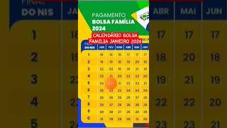 CALENDÁRIO DO BOLSA FAMÍLIA JANEIRO 2024 [upl. by Pasco645]