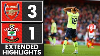 EXTENDED HIGHLIGHTS Arsenal 31 Southampton  Premier League [upl. by Tore711]