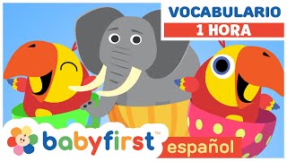 Los animales salvajes para niños Dibujos animados educativos en español Learn Spanish [upl. by Atirhs802]