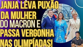 VEXAME NAS OLIMPÍADAS Janja leva puxão da mulher do Macron e vira meme [upl. by Farkas3]