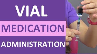 Vial Medication Administration How to Withdraw Vial Medication Nursing Skill [upl. by Aimo]