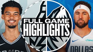 SPURS at MAVERICKS  FULL GAME HIGHLIGHTS  October 24 2024 [upl. by Ynej931]