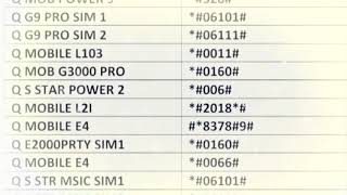 All Mobile Imei Change Code [upl. by Ness]