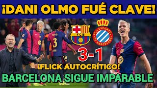 🚨🔥GOLEÓ EL BARCELONA 31 ESPANYOL GOLES DE DANI OLMO Y RAPHINHA ESPACIO DEPORTIVO 26 [upl. by Holton684]