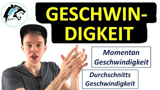 Momentangeschwindigkeit amp Durchschnittsgeschwindigkeit berechnen  Physik Tutorial [upl. by Kessiah]