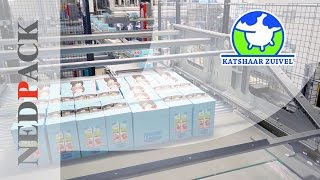 Palletising system Katshaar Zuivel in cooperation with TetraPak [upl. by Lzeil]