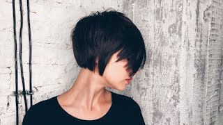 how to cut beautiful short bob haircut with layers [upl. by Vernice]