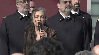 IVG Catherine Ringer chante une Marseillaise revisitée  AFP Images [upl. by Larok]