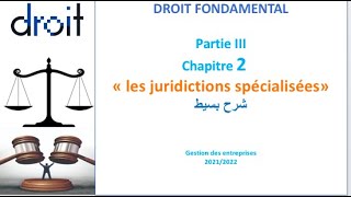 Les juridictions spécialisées Droit fondamental partie 9 [upl. by Sauder539]