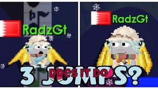 Growtopia  Golden Razor Wings Triple jump [upl. by Neysa]