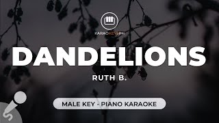 Dandelions  Ruth B Male Key  Piano Karaoke [upl. by Hadwyn356]