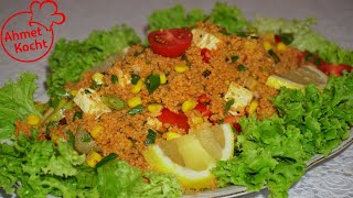 Couscous Salat mit Schafskäse  Ahmet Kocht  vegetarisch kochen  Folge 475 [upl. by Gabbert154]