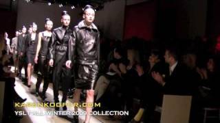 Yves Saint Laurent Fall Winter 2009 2010 Full Fashion Show HD By Karen Kooper [upl. by Benedicta246]