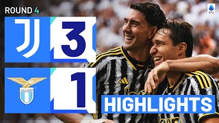 JuventusLazio 31  Vlahovic steals the show in Turin Goals amp Highlights  Serie A 202324 [upl. by Lordan]