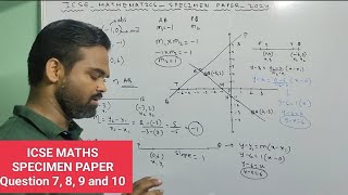 icse maths specimen paper 2024 icse class 10 mathematics specimen question paper 2024 solution [upl. by Pacificia461]