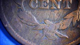 1843 Petite head small letters Large Cent [upl. by Arikahc]