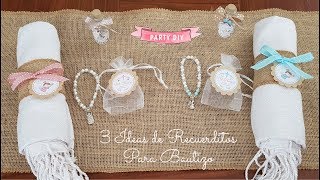 3 Ideas de Recuerditos para Bautizo niño y niña  TUTORIAL [upl. by Rochelle892]