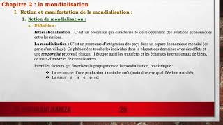 Cours 2bac éco La mondialisation P1 [upl. by Llertnahs]