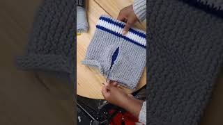 Mattress Stitching 🤯 loom knitting yarn sports cowboys [upl. by Innus790]