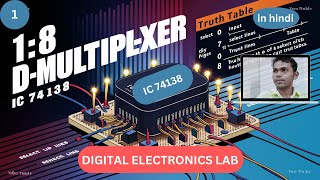 18 Demultiplexer using ic 741381 to 8 Demux [upl. by Barnum351]