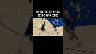 Predicting The Spurs 20242025 Record nba sanantoniospurs wemby basketball spursnation shorts [upl. by Aerbua259]