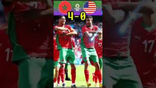 Morocco vs USA 40 Paris Olympics 2024Hakimi Goal🔥🇺🇸🇲🇦shorts morocco usa football viralvideo [upl. by Carnahan468]